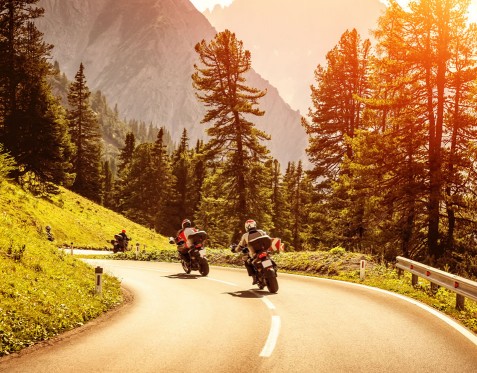 Bikerunde über die Alpenstraßen